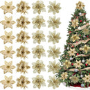 Kit com 4 Flores Decorativas de Natal