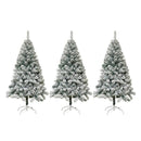 Árvore de Natal Decorada com Efeito Neve