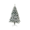 Árvore de Natal Decorada com Efeito Neve